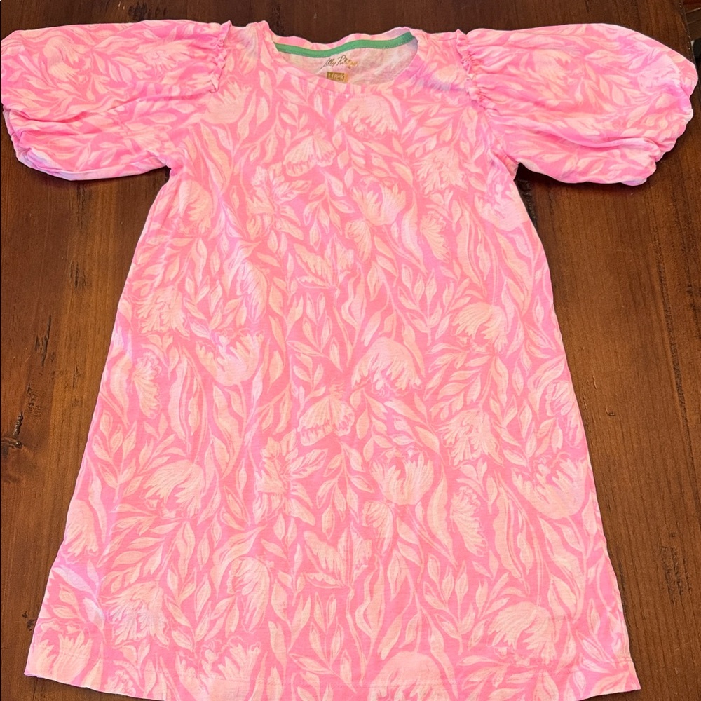 Lilly Pulitzer Pink and Green Floral Top